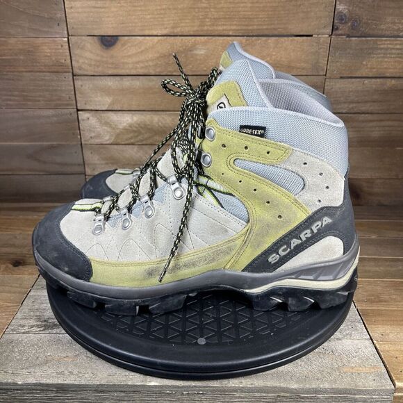 Scarpa Means Size US 8 Go Up Gore-Tex Hiking Lace Up Boot Gray Olive Green - Picture 3 of 10